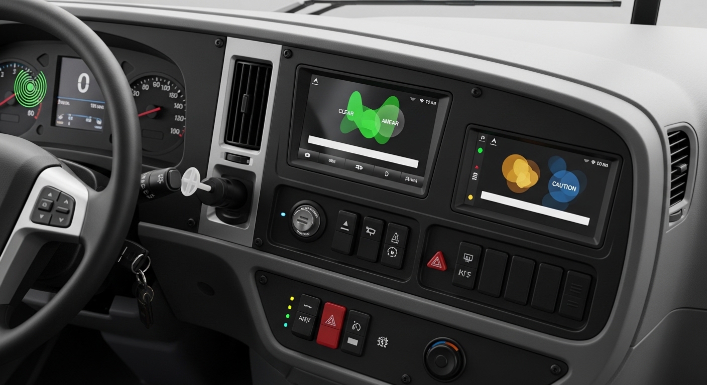 Alcohol detection technology inside a school bus dashboard