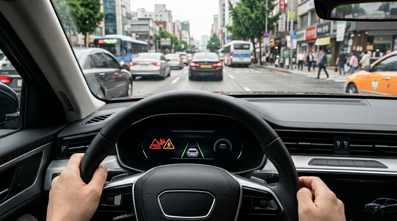 Dashboard warning from pedestrian automatic emergency braking system