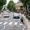 Speed safety camera near a school zone reducing speeding risk